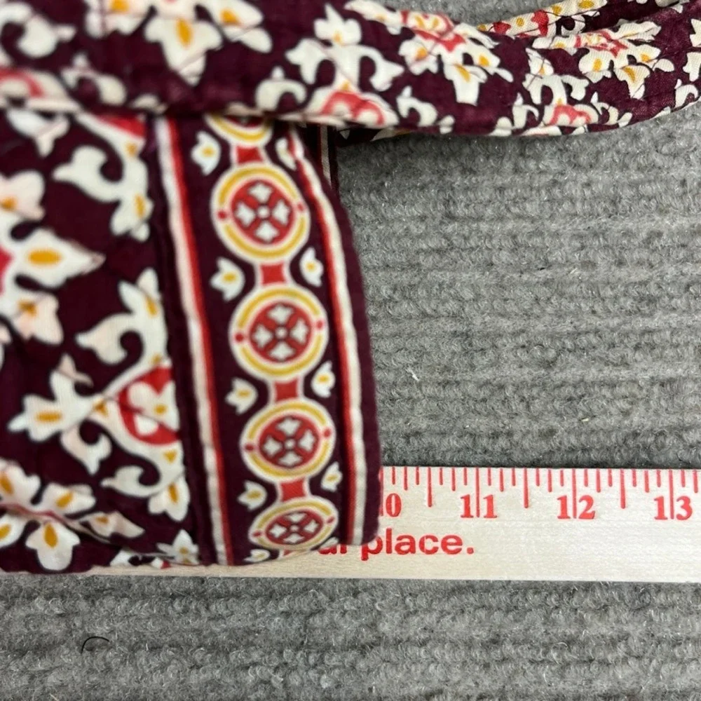 Vera Bradley Symphony in Red Quilted Cotton Tote Bag Burgundy Medallion USA Made